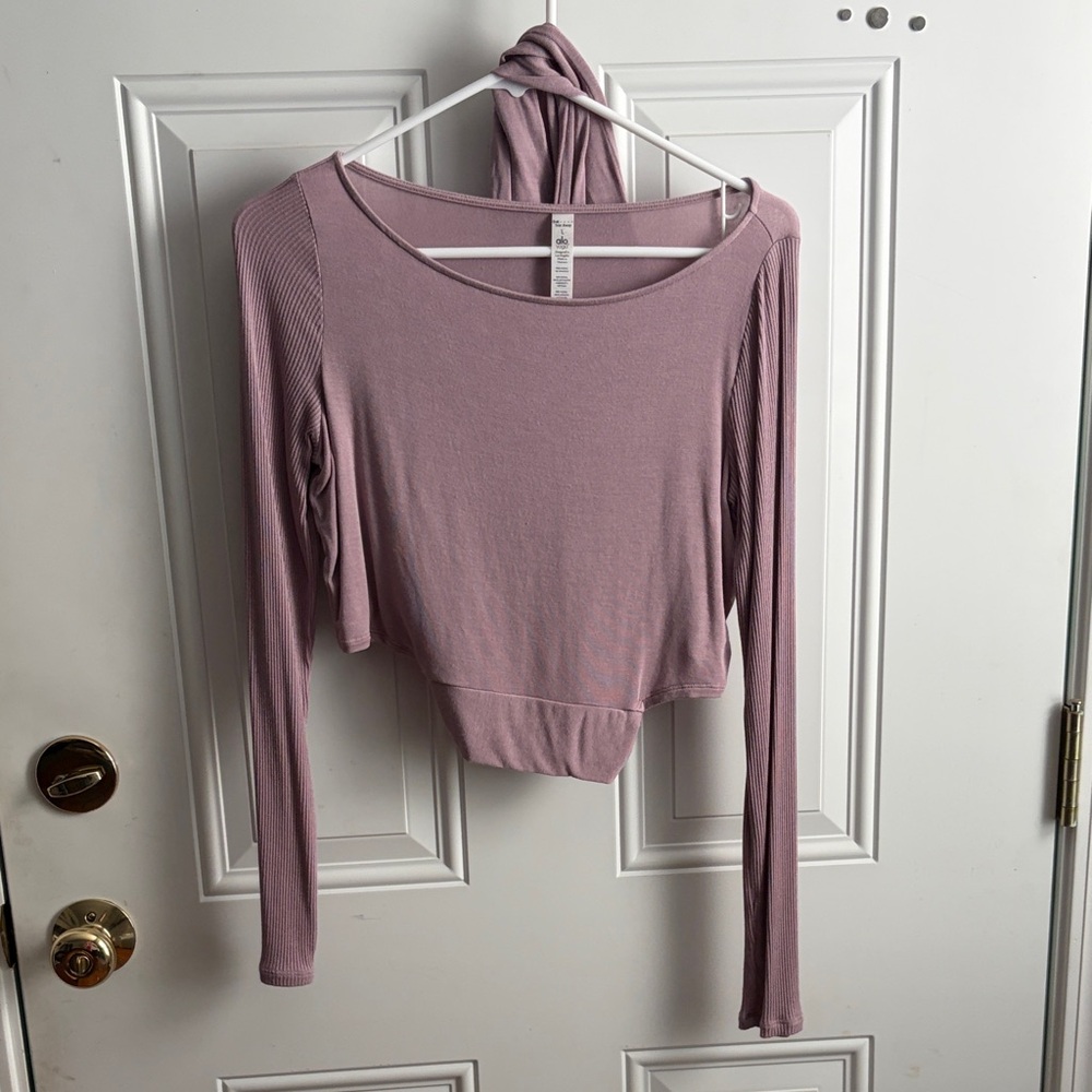 Alo Yoga Barre Long Sleeve - Dusted Plum
